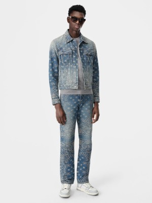 Denim Amiri Bandana Jacquard Straight Jean Panske Tmavo Indigo | ENQA41932