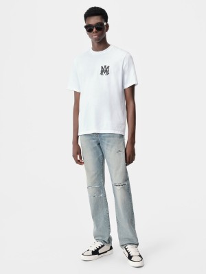 Denim Amiri Bandana Repair Straight Jean Panske Indigo | FSNI48570