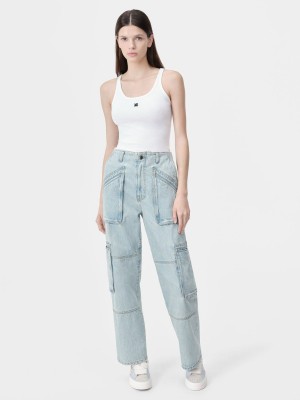 Denim Amiri Cargo Loose Damske Svetlo Indigo | OSYJ90128