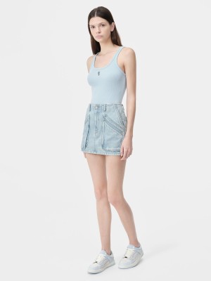 Denim Amiri Cargo Skirt Damske Svetlo Indigo | ILEG09258