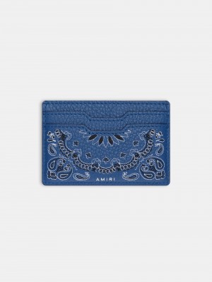 Drobný Kožený Tovar Amiri Bandana Card Holder Panske Modre | AJHN67045