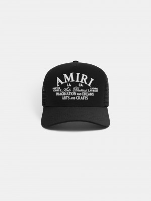Klobuky Amiri Arts District Trucker Hat Panske Čierne | ZRDG35946
