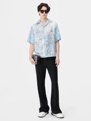 Kosele Amiri Bandana Floral Bowling Shirt Panske Cerulean | EBJT32415