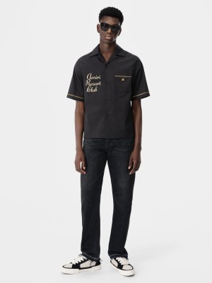 Kosele Amiri Resort Club Embroidered Shirt Panske Čierne | TACD63851