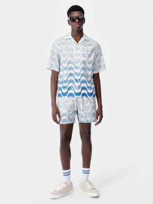 Kosele Amiri Staggered Wave Shirt Panske Cerulean | BZJC80243