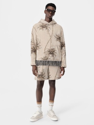 Kosele Amiri Twisted Palms Tapestry Hoodie Panske Alabaster | ZRJH02369