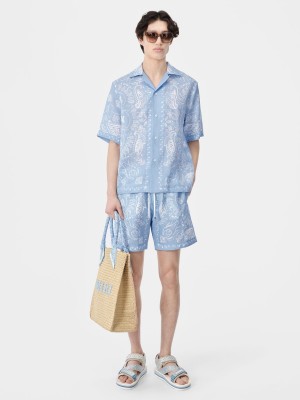 Kratasy Amiri Bandana Watercolor Short Panske Cerulean | YJAL97628