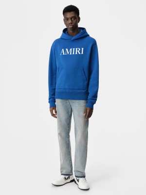 Mikiny Amiri Core Logo Hoodie Panske Modre | GPOV15783