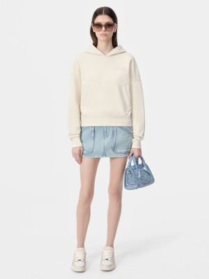 Mikiny Amiri Embroidered Hoodie Damske Alabaster | PFSN81230