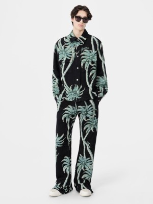 Nohavice Amiri Twisted Palms Tapestry Pant Panske Čierne | HRAM62518
