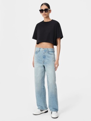 Nohavice Amiri Wide Straight Jean Damske Modre | ZKSD01762
