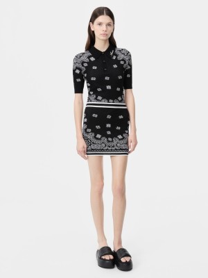 Pleteniny Amiri Bandana Mini Skirt Damske Čierne | HNJL67850
