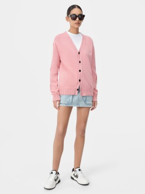 Pleteniny Amiri Bones Cardigan Damske Ruzove | IZXG12387