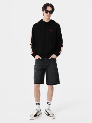 Pleteniny Amiri Bones Hoodie Panske Čierne | IPGF21639