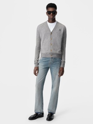 Pleteniny Amiri Ma Cardigan Panske Siva | SDQP21375