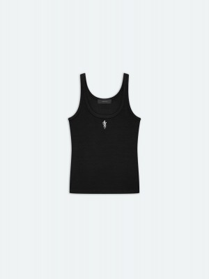 Pleteniny Amiri Rib Tank Damske Čierne | IWYF23406