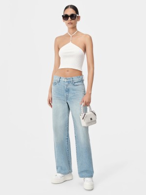Pleteniny Amiri Stacked Halter Top Damske Alabaster | GVPL69158