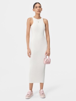 Pleteniny Amiri Stacked Maxi Dress Damske Alabaster | UPYG61543