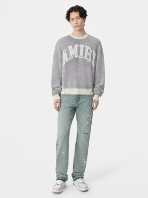 Pleteniny Amiri Vintage Cashmere Crew Panske Siva | RDPE62180