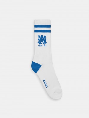 Ponozky Amiri Ma Stripe Socks Panske Biele Modre | PENC73025