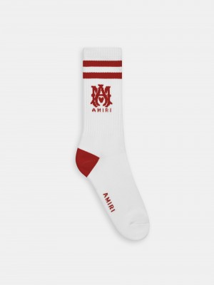 Ponozky Amiri Ma Stripe Socks Panske Biele Oranžové Ruzove | YGLW50349