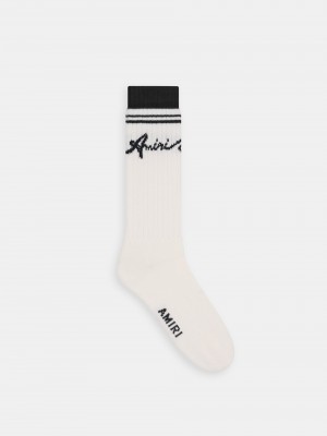 Ponozky Amiri Wave Socks Panske Čierne | TFYE14869