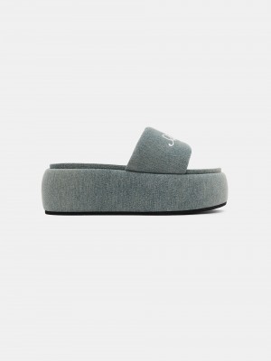 Sandale Amiri Platform Denim Sandal Damske Indigo | JSVD36419