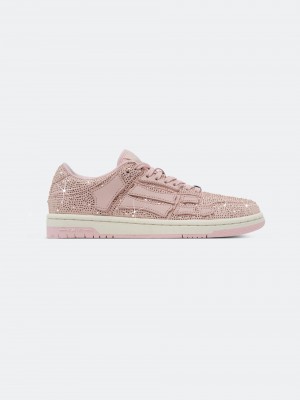 Tenisky Amiri Crystal Skel-top Low Damske Ruzove | SGWU92476