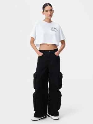 Tricko Amiri Arts District Cropped Tee Damske Biele | ZPXK89621