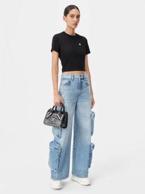 Tricko Amiri Ma Embroidered Baby Tee Damske Čierne | FGYU80947