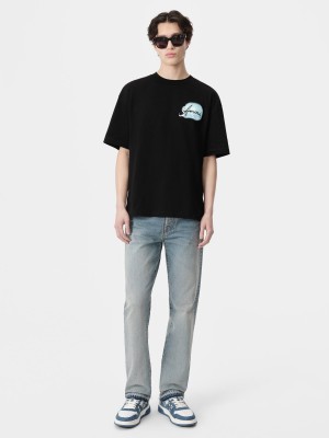 Tricko Amiri Paradise Airbrush Tee Panske Čierne | WZGK40139