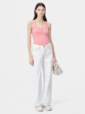 Tricko Amiri Stacked Ribbed Tank Damske Ruzove | NQPU83641