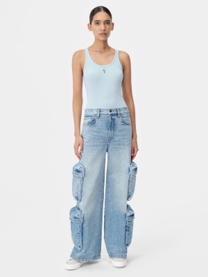 Tricko Amiri Stacked Ribbed Tank Damske Cerulean | CJSE18276