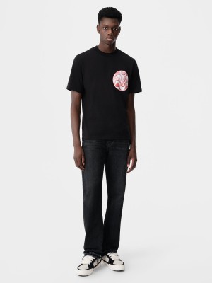 Tricko Amiri Staggered Wave Tee Panske Čierne Červené | ZYUV39852