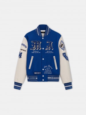 Vrchné Odevy Amiri Dream Team Varsity Jacket Panske Modre | KVZF40398