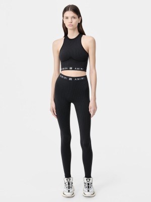 Športové Oblečenie Amiri Ma Ribbed Seamless Legging Damske Čierne | QEFA54029
