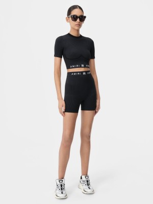 Športové Oblečenie Amiri Ma Ribbed Seamless Short Damske Čierne | WHYS10635